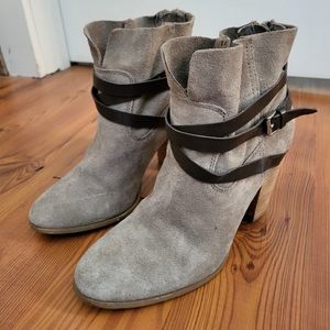 Suede High Heel Booties